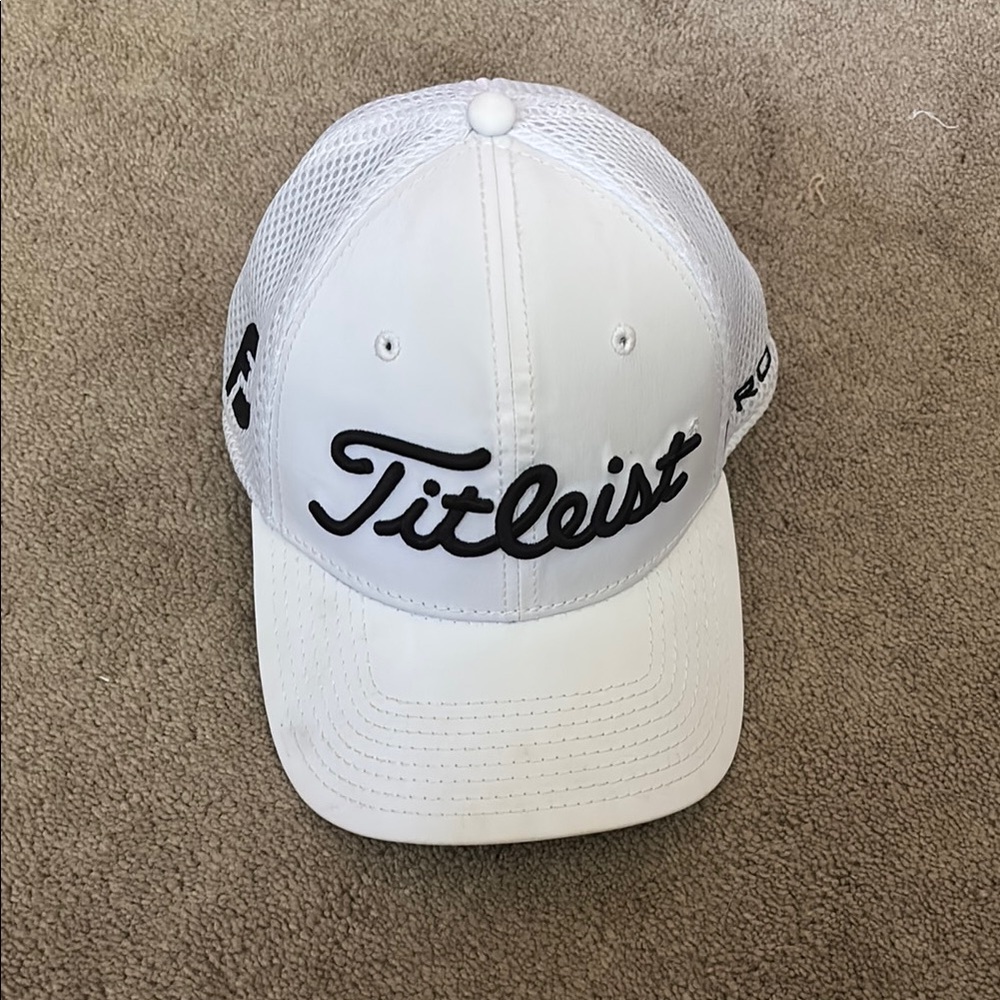 Titleist White Mesh Golf Hat